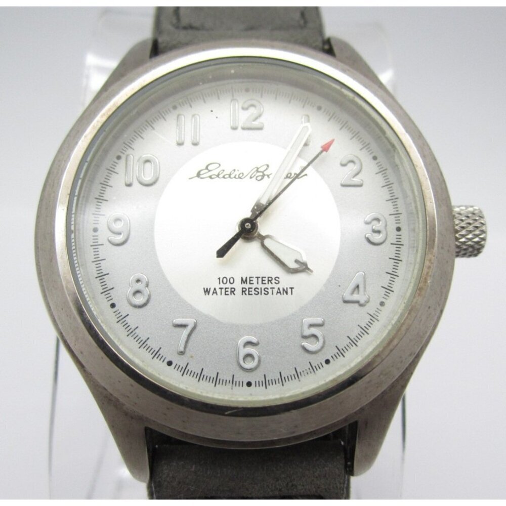 New Men Eddie Bauer Quartz WR‎ Analog 38mm Round Watch (H964) "New Battery"